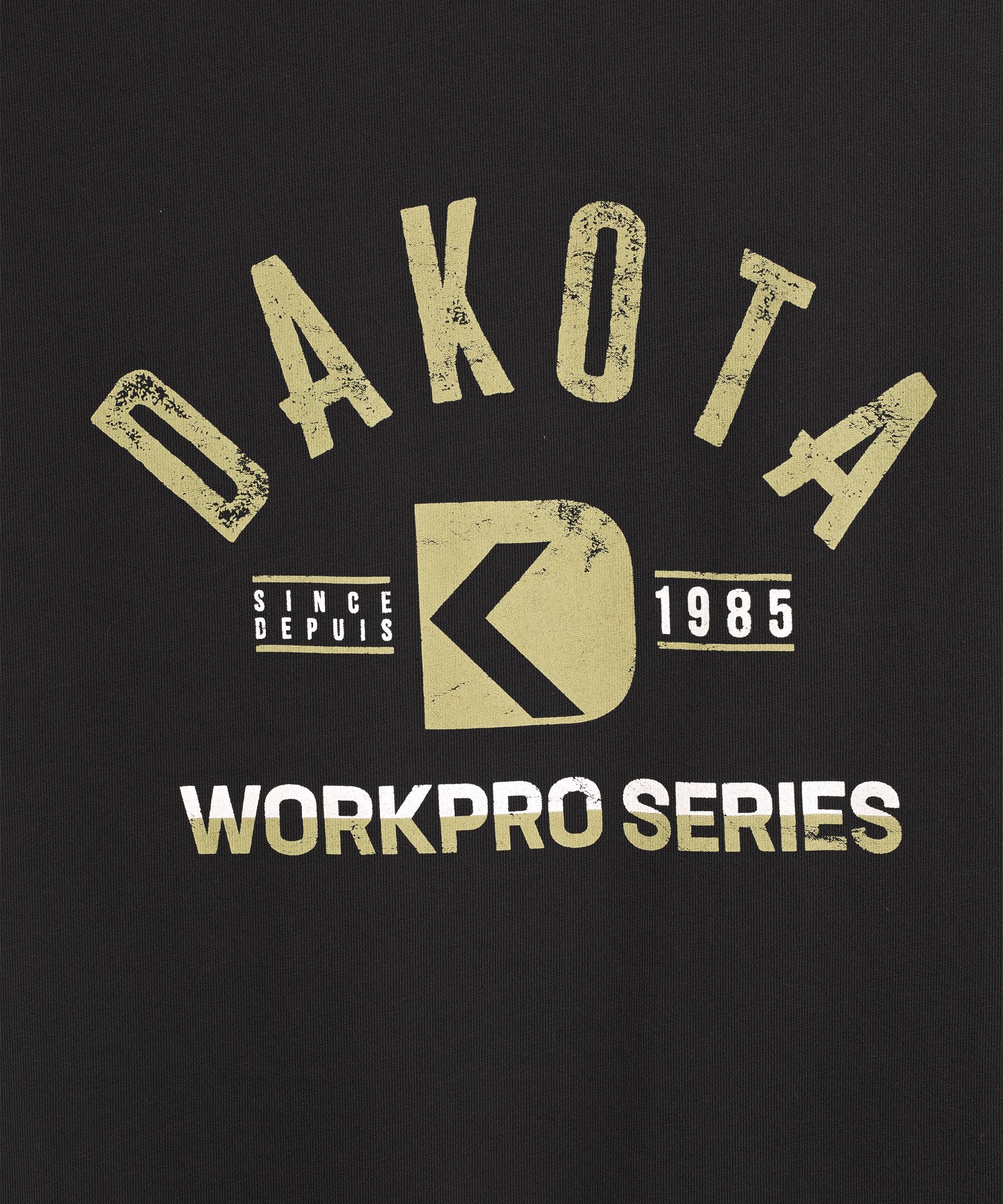T-shirt en coton à logo en décalcomanie, pour hommes, série Workpro, Dakota