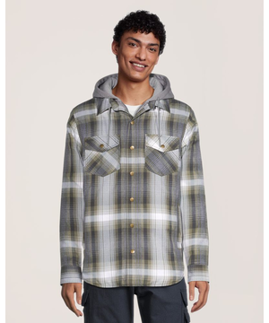 Chemise de travail en flanelle de coton matelassée avec chasse-tiques et chasse-moustiques, série WorkPro, Dakota