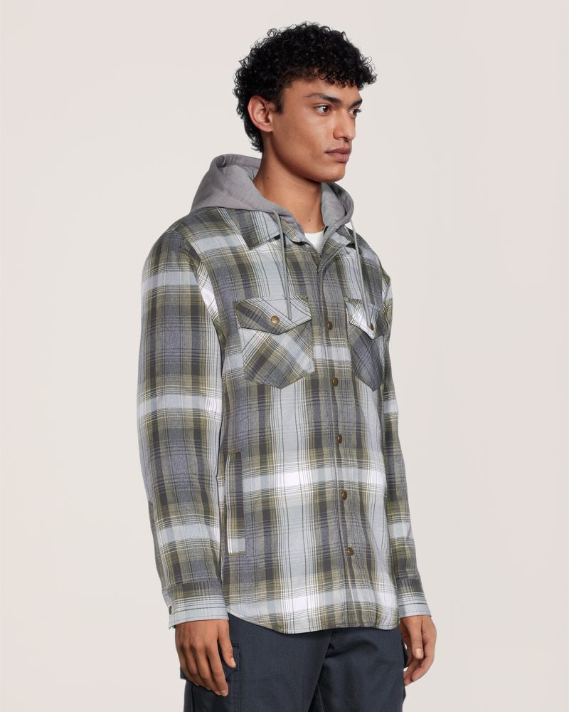 Chemise de travail en flanelle de coton matelassée avec chasse-tiques et chasse-moustiques, série WorkPro, Dakota