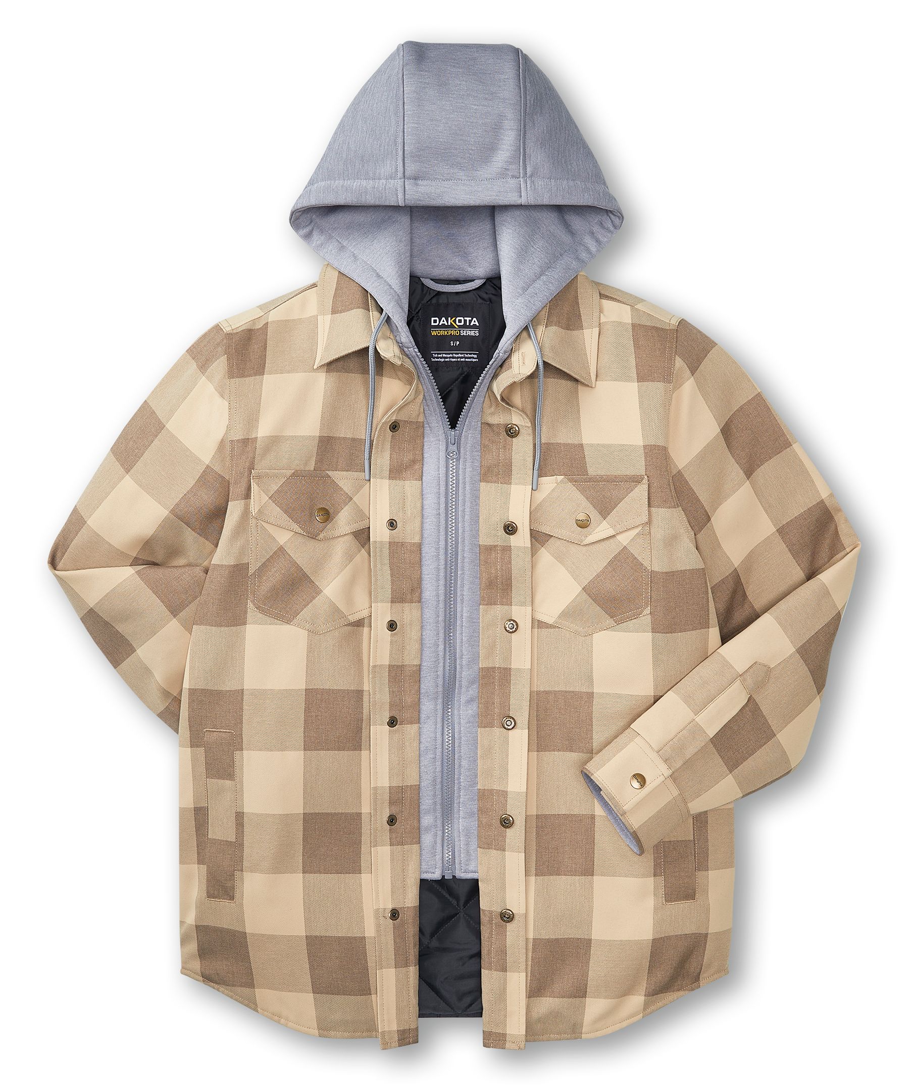 Dakota WorkPro Series Tick and Mosquito Repellant Quilted Flannel Work Shirt