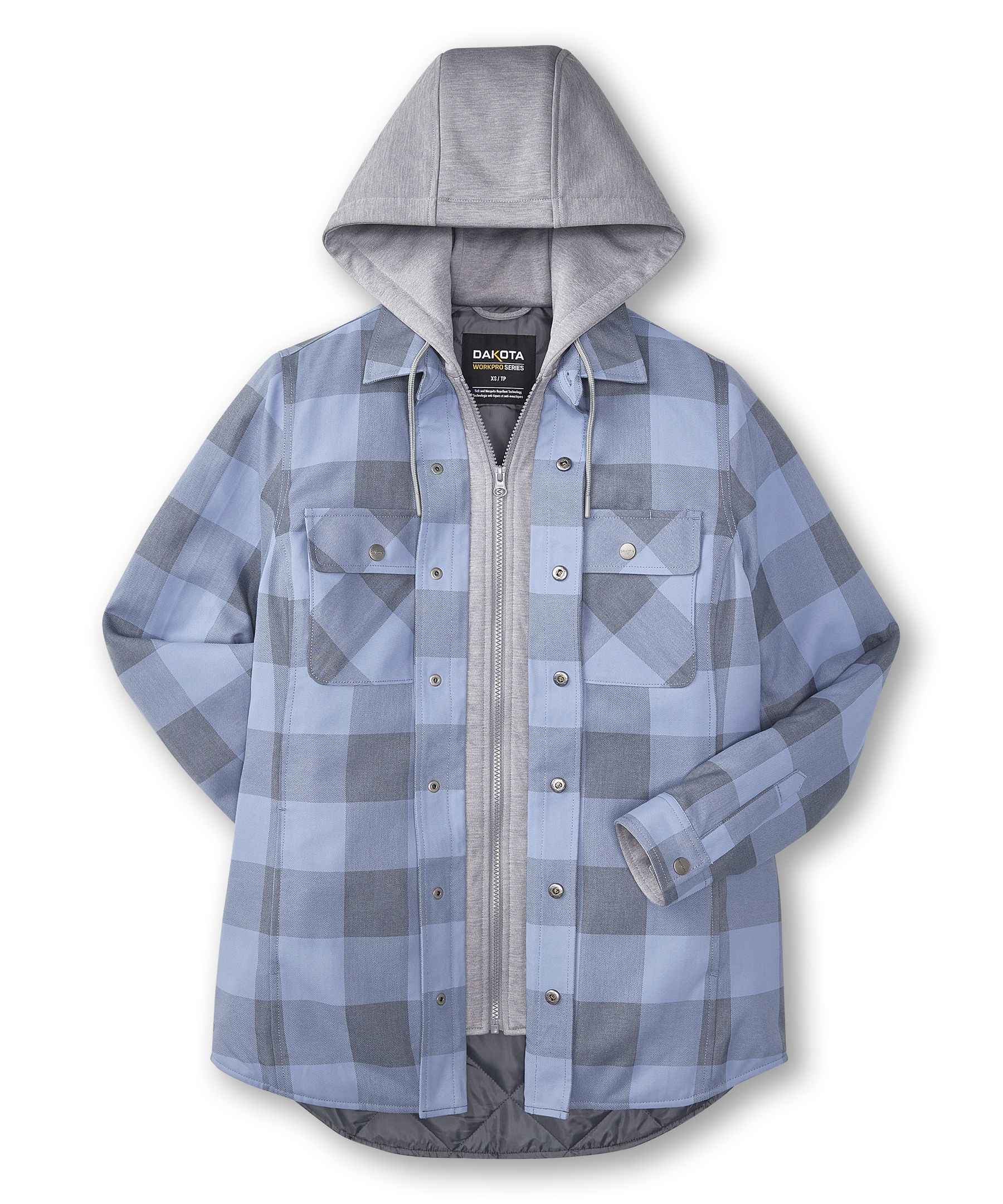 Dakota hooded quilted flannel work shirt sale