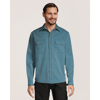 Dakota WorkPro Series Men's Pigment Dyed Cotton Long Sleeve Work Shirt Front_Flat