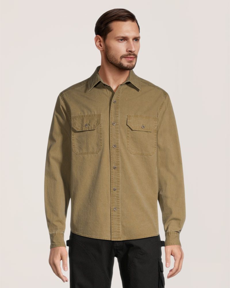 Dakota WorkPro Series Men's Pigment Dyed Cotton Long Sleeve Work Shirt