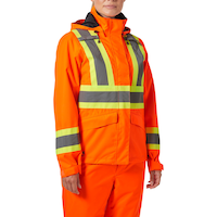 Helly Hansen Workwear Women's Alta Hi-Vis Shell Jacket Front_Angled_Right