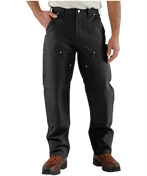 Pantalon de travail en coutil ferme avec panneaux avant doubles à jambe droite et coupe ample pour hommes, B01, Carhartt
