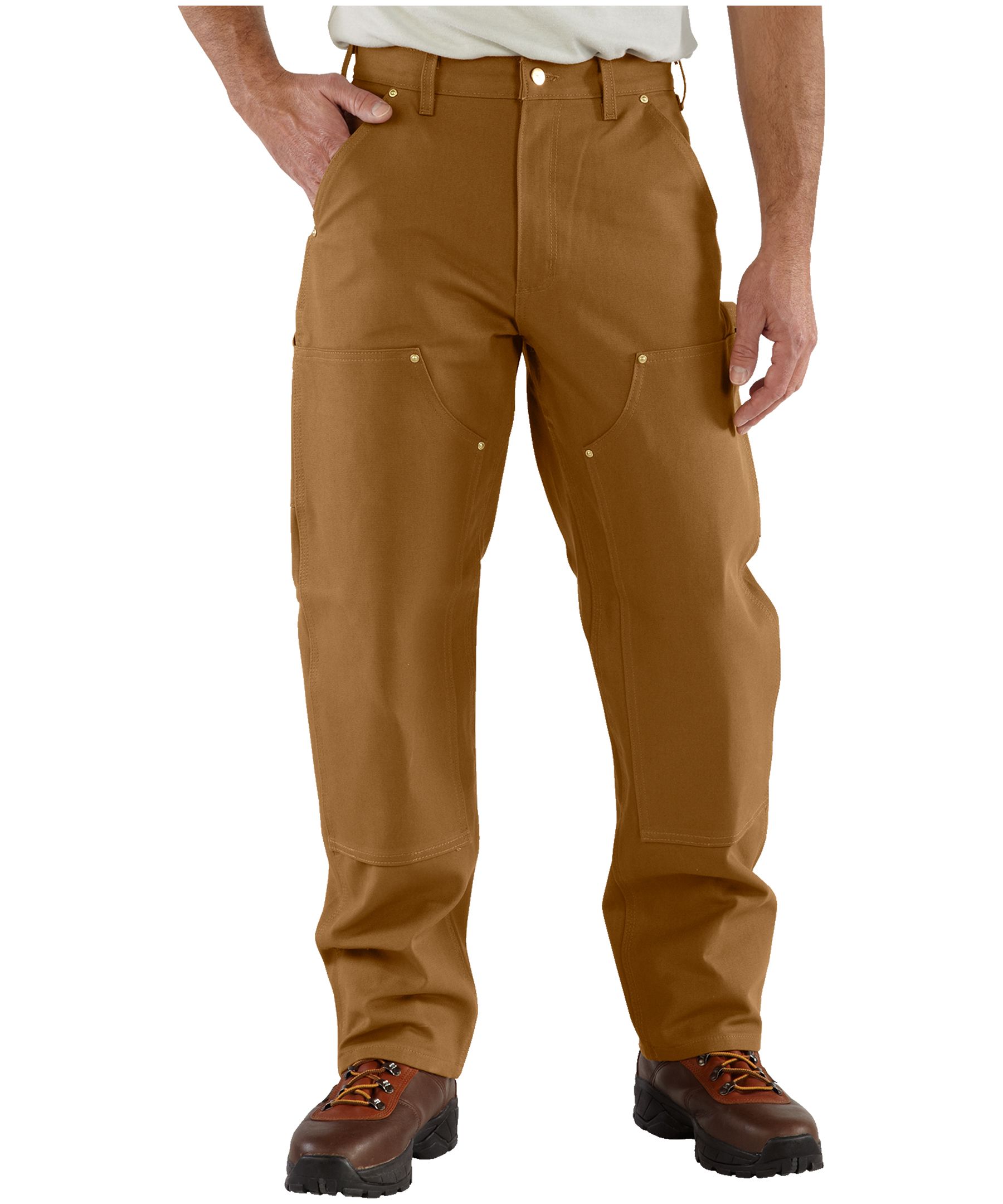 Carhartt Men's B01 Loose Straight Firm Duck Double-Front Dungarees