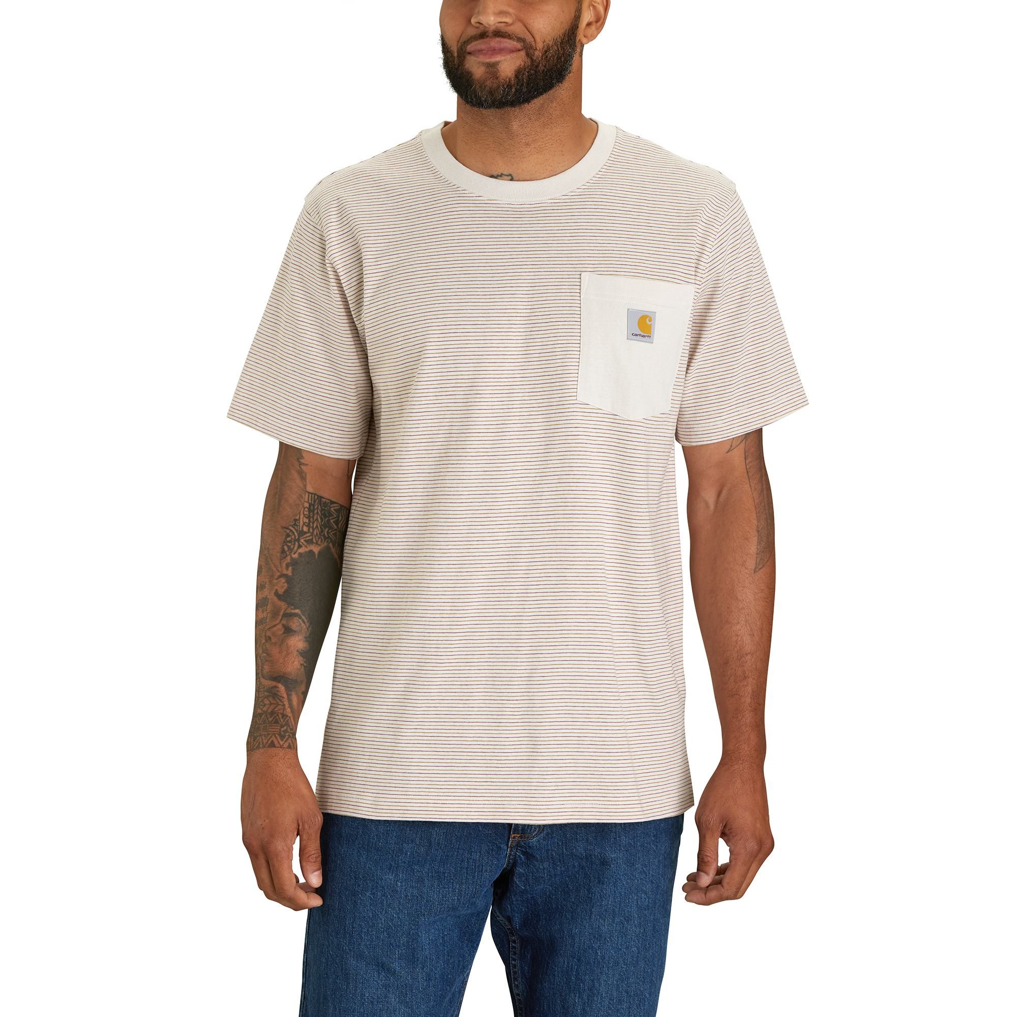 Carhartt Men's Stripe Pocket T Shirt