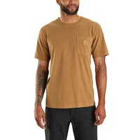 T-Shirt teint en pièce avec poche pour hommes, Carhartt Front_Flat