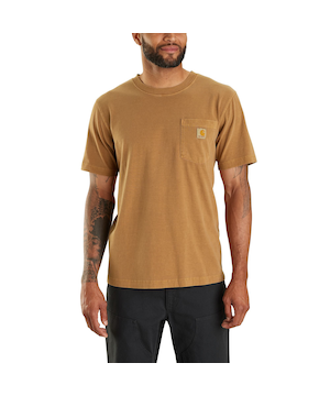 T-Shirt teint en pièce avec poche pour hommes, Carhartt