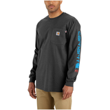 T-shirt graphique chiné Carhartt Force à manches longues pour hommes Front_Angled_Left