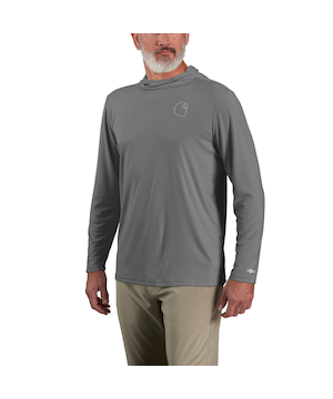 Carhartt Men's Force Sun Defender Long Sleeve Hooded T Shirt