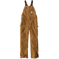 Carhartt Men's Loose Fit Firm Duck Bib Overalls Front_Flat
