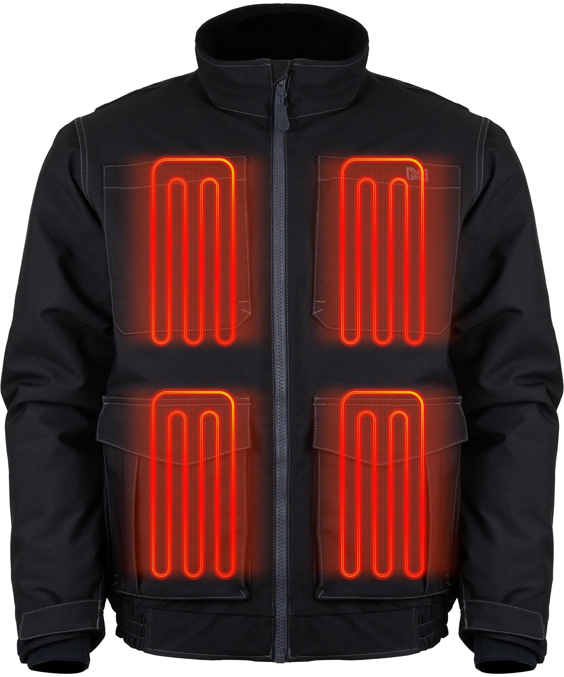 洋書 Electric jacket Mobile-Warming-On-Model-Mens-