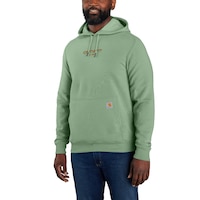 Carhartt Men's Force Logo Graphic Hoodie Front_Flat