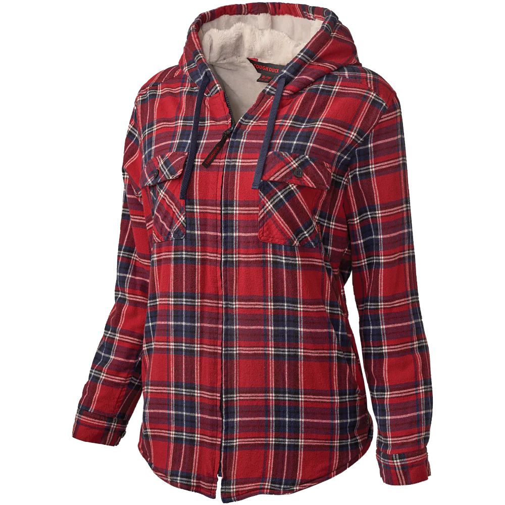 Tough Duck Women's Plush Pile-Lined Flannel Jacket
