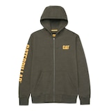 CAT Men's Full Zip Hoodie Front_Flat