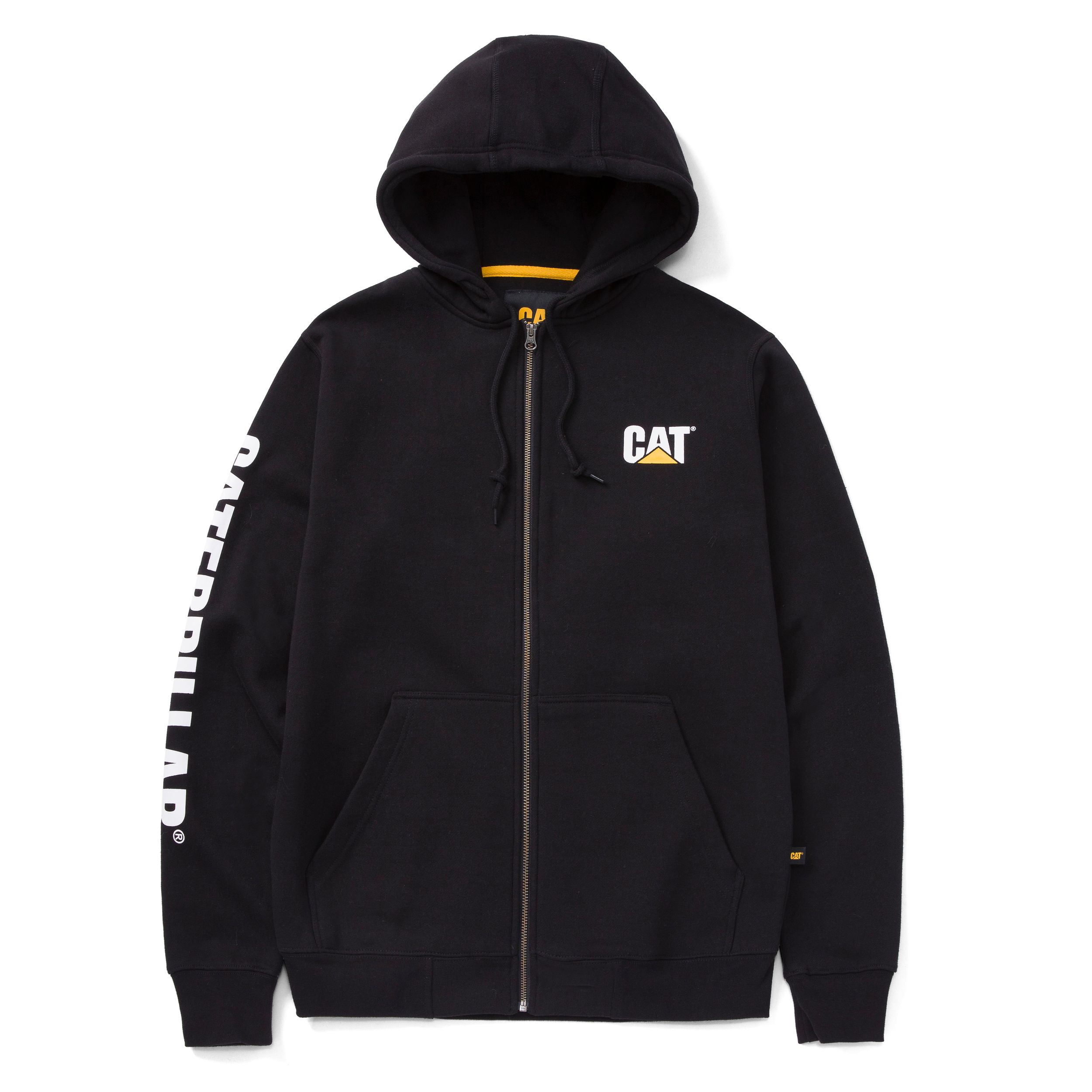 Chandail à capuche avec fermeture à glissière pleine longueur pour hommes, CAT