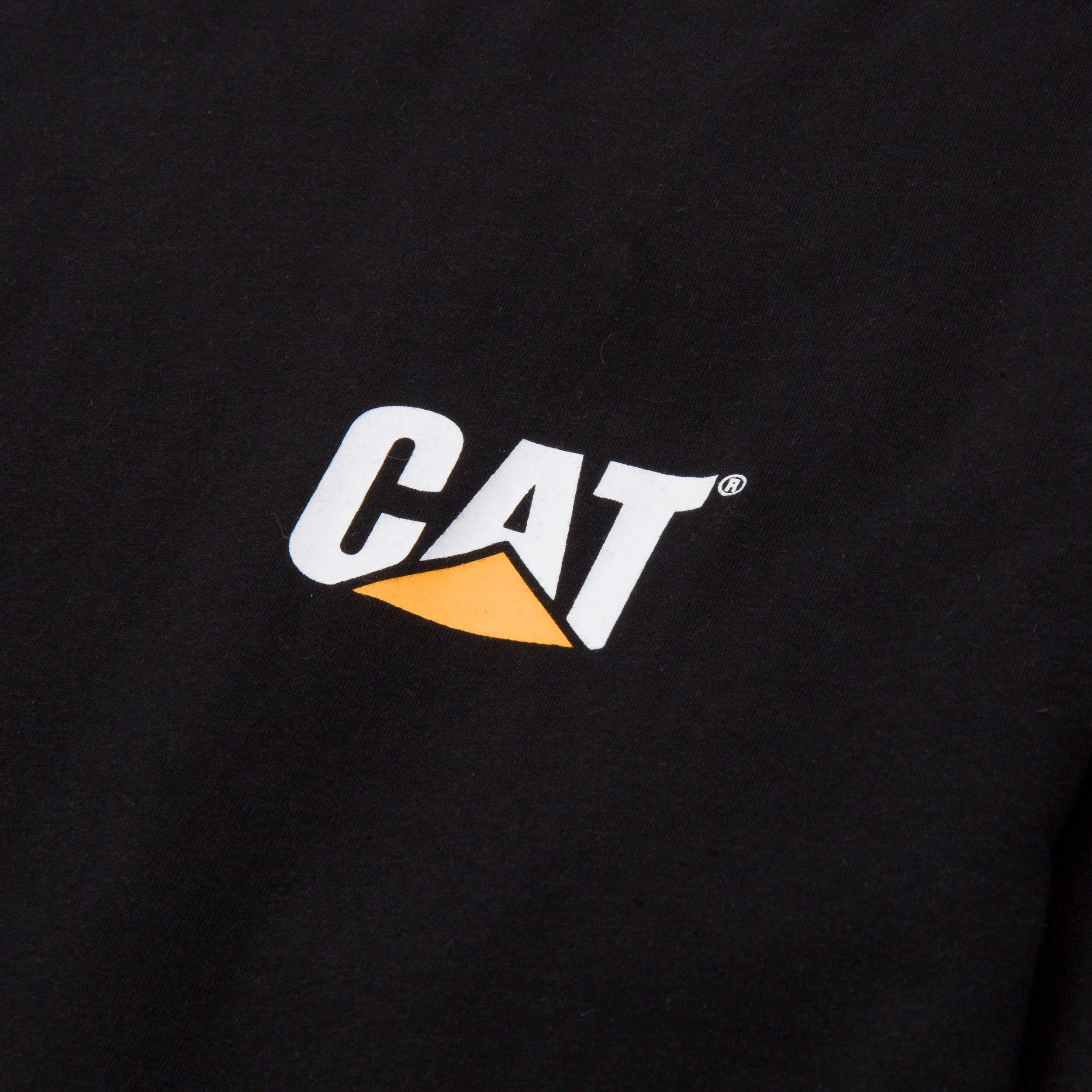 T-shirt en coton à manches longues avec bannière de marque déposée, CAT
