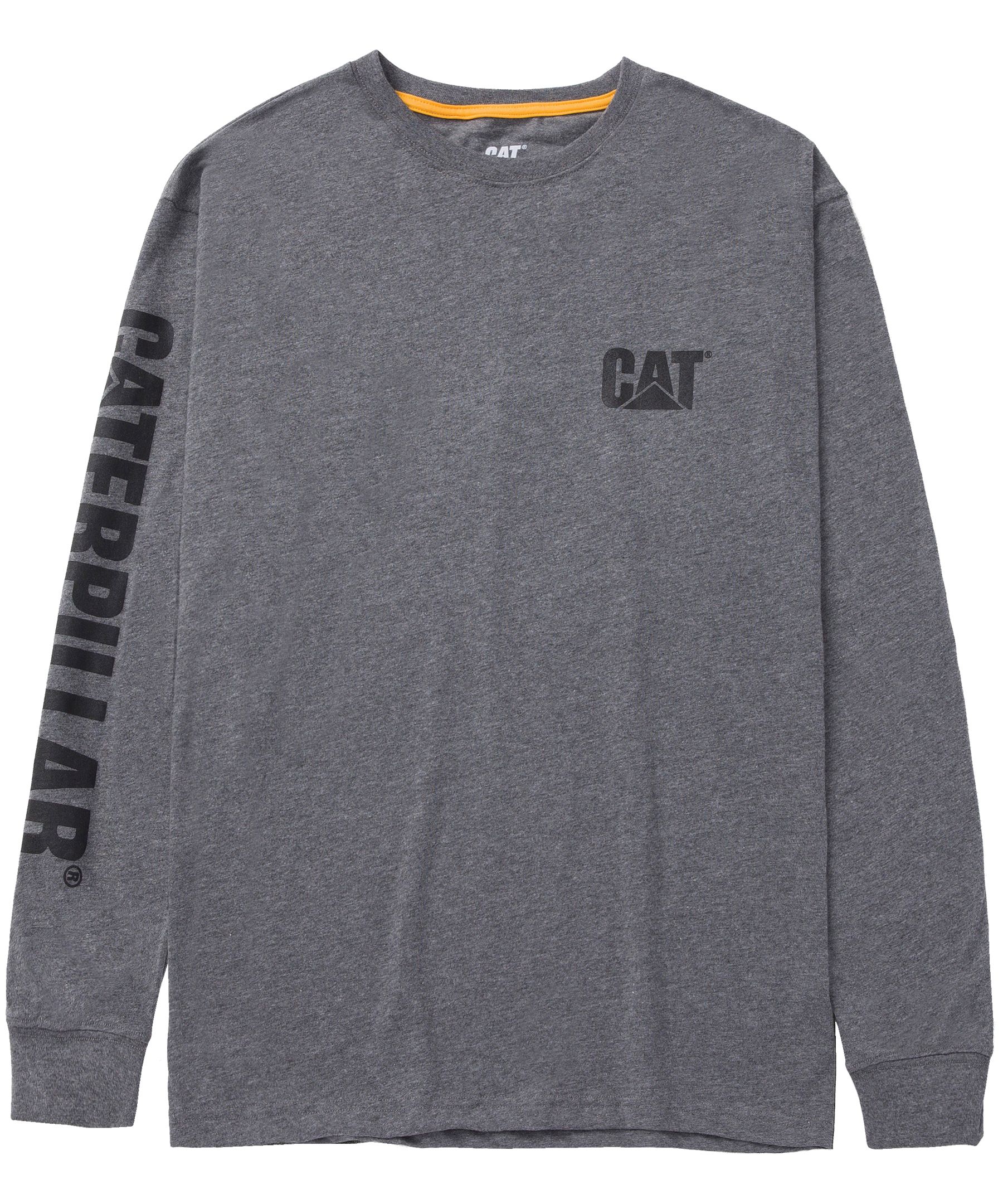 CAT Trademark Banner Long Sleeve Cotton T-Shirt