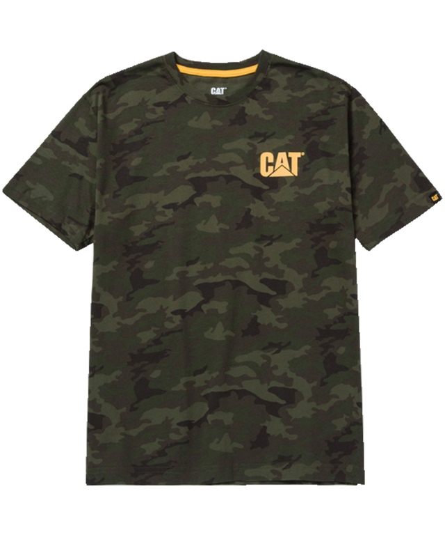 CAT Men's Trademark Short Sleeve Cotton T Shirt