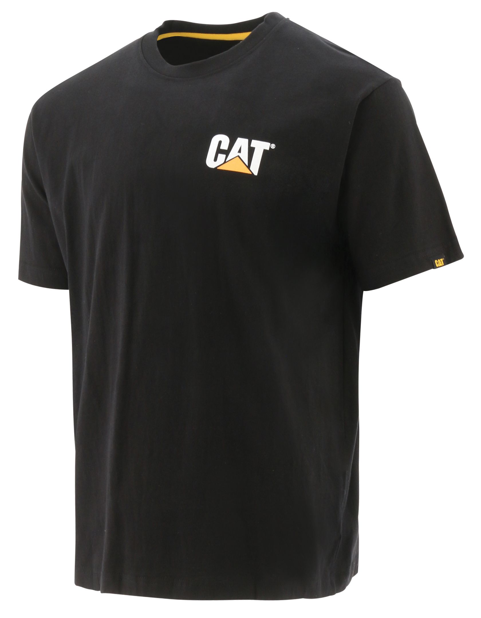 T-shirt en coton à manches courtes avec marque de commerce pour hommes, CAT