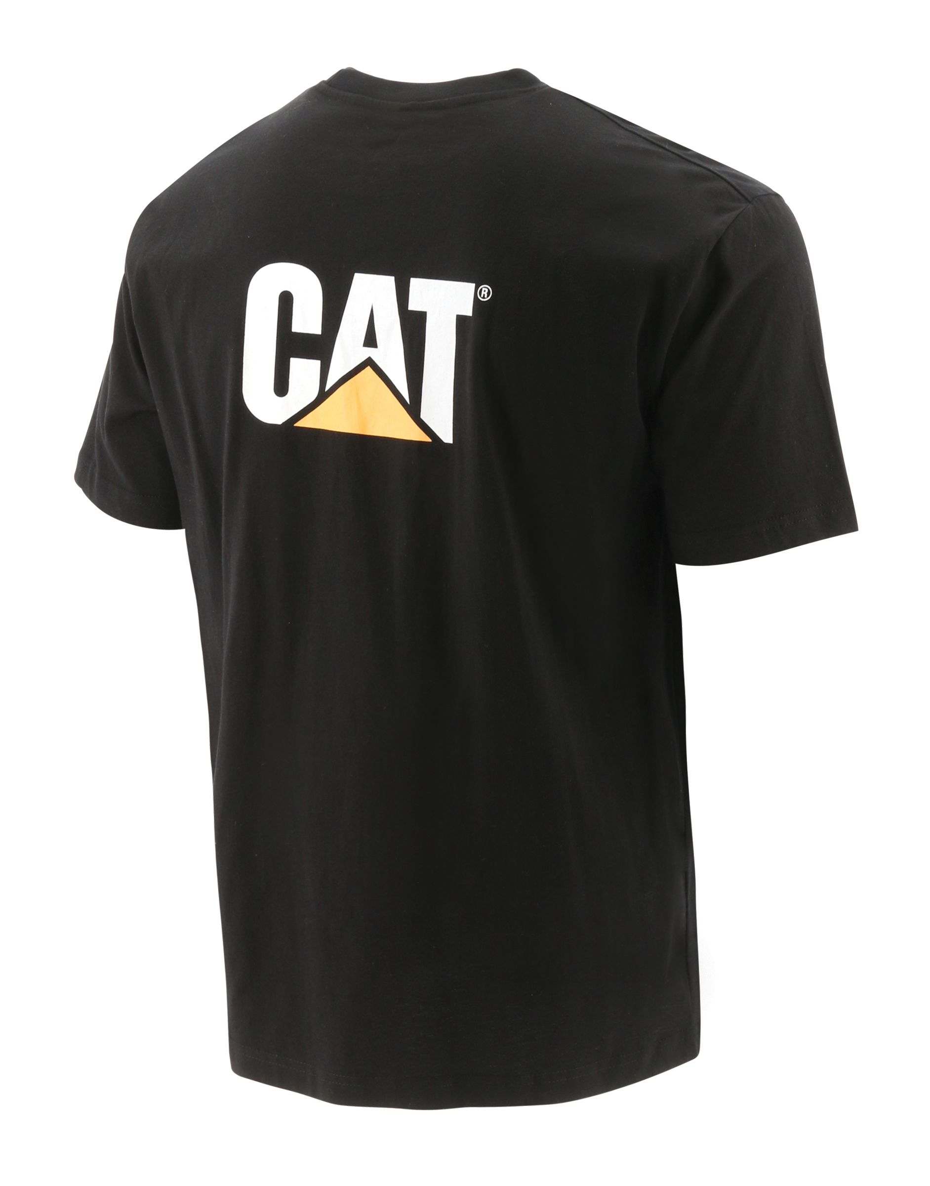 T-shirt en coton à manches courtes avec marque de commerce pour hommes, CAT