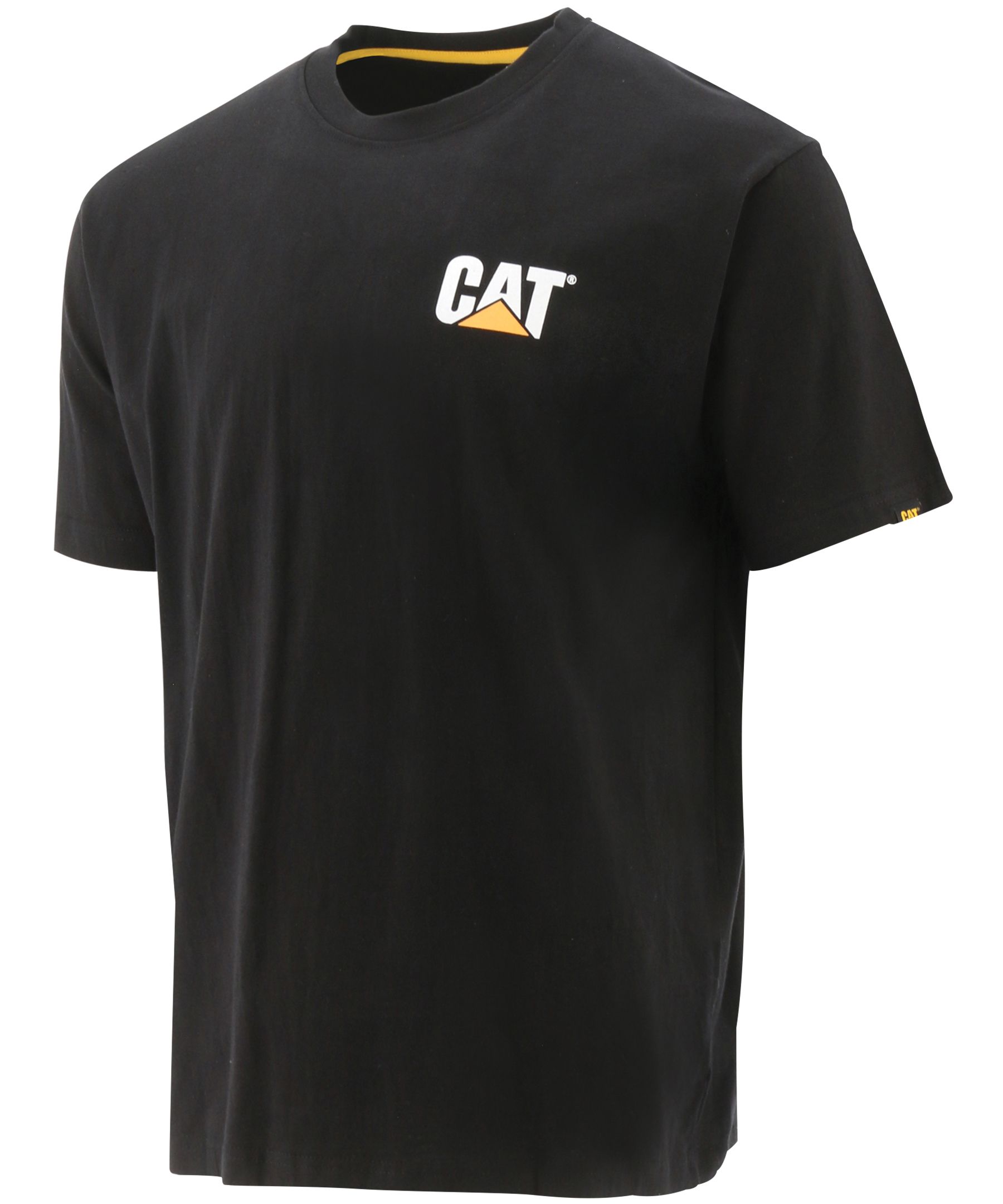 T-shirt en coton à manches courtes avec marque de commerce pour hommes, CAT