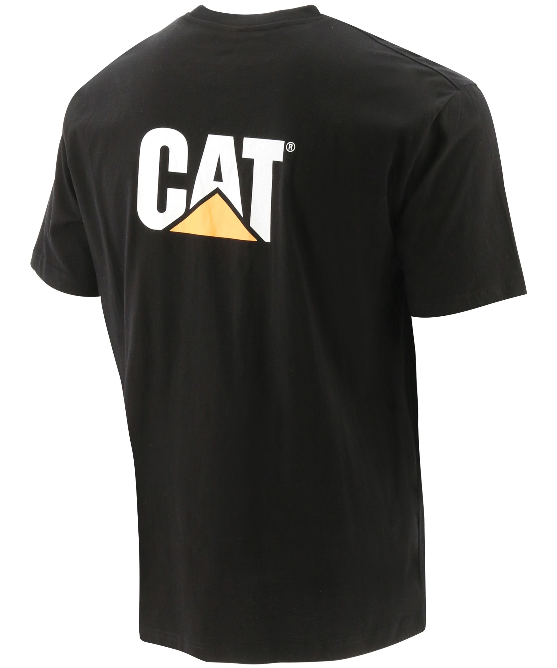 T-shirt en coton à manches courtes avec marque de commerce pour hommes, CAT