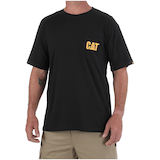 T-shirt de travail à manches courtes avec poche à logo pour hommes, CAT Front_Angled_Left