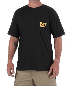 T-shirt de travail à manches courtes avec poche à logo pour hommes, CAT
