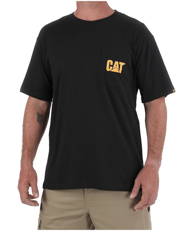 T-shirt de travail à manches courtes avec poche à logo pour hommes, CAT