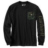 Carhartt Men's Pocket Camo Graphic Long Sleeve T Shirt Front_Flat