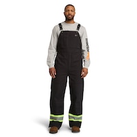 Timberland Pro Men's Ironhide Hi-Vis Insulated Bib Overalls Front_Flat