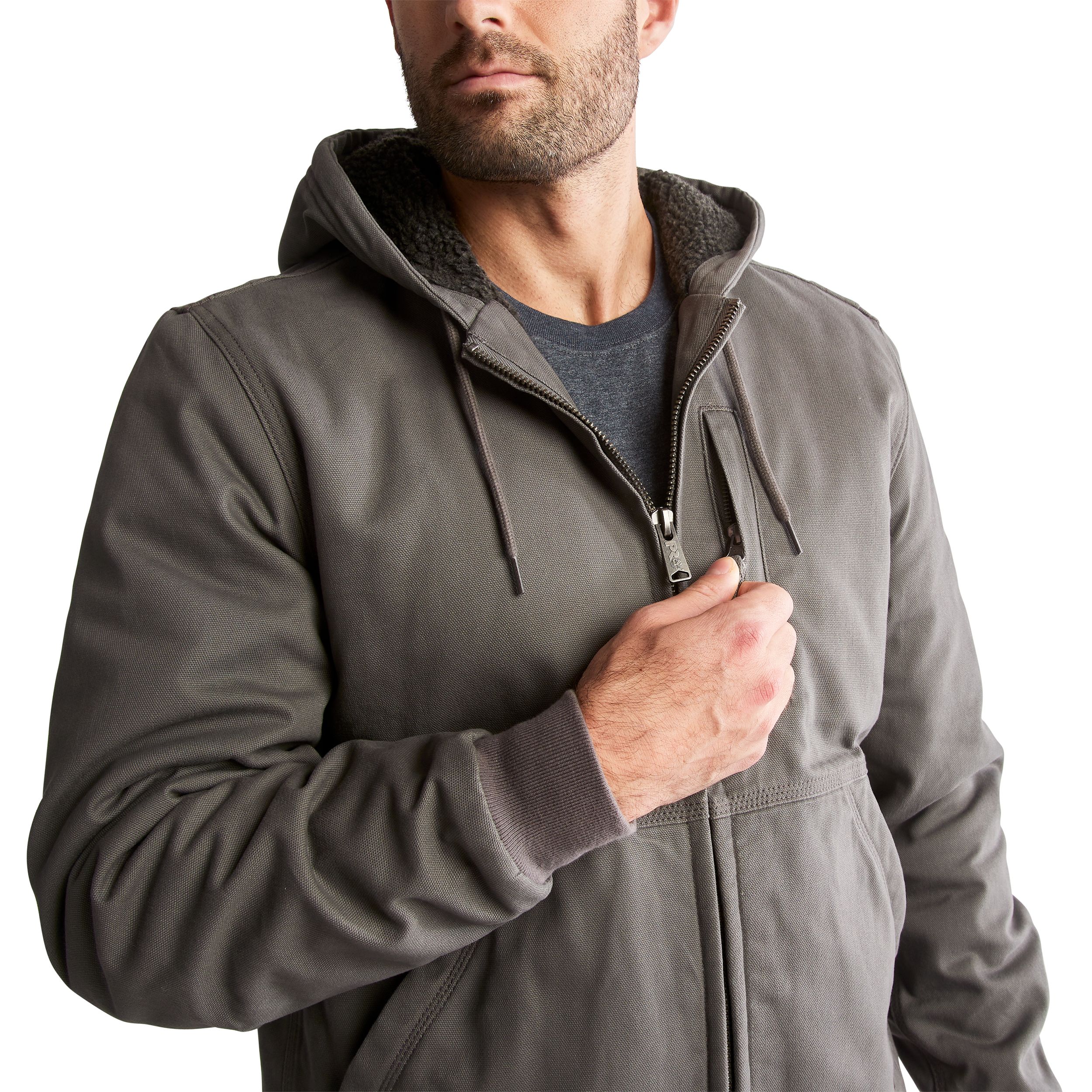 Timberland PRO Men's Gritman Lined Canvas Hooded Insulated Work Jacket