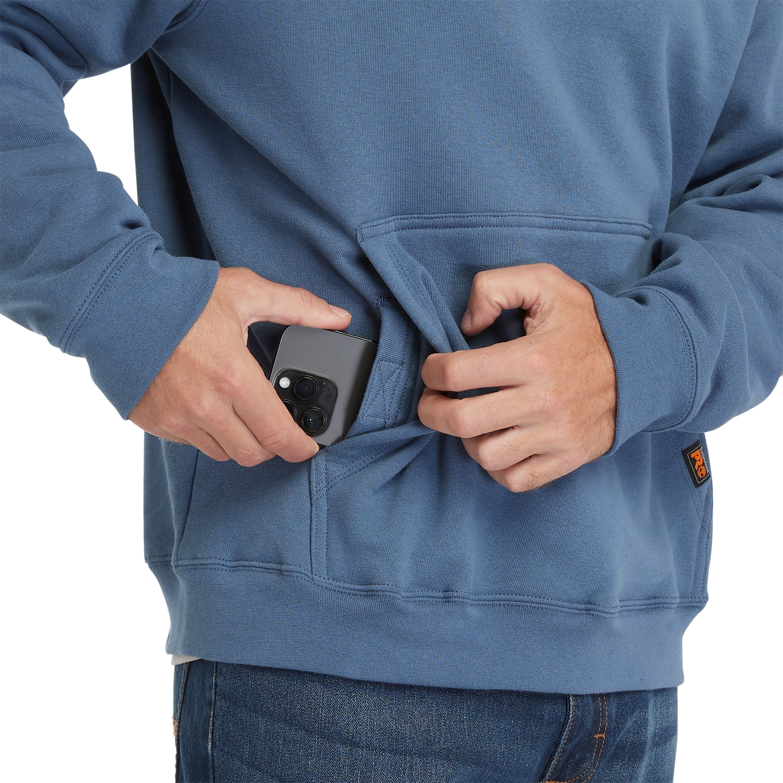 Chandail à capuche Timberland PRO RainRepel pour le travail avec logo sur la manche pour hommes, Hooded Honcho