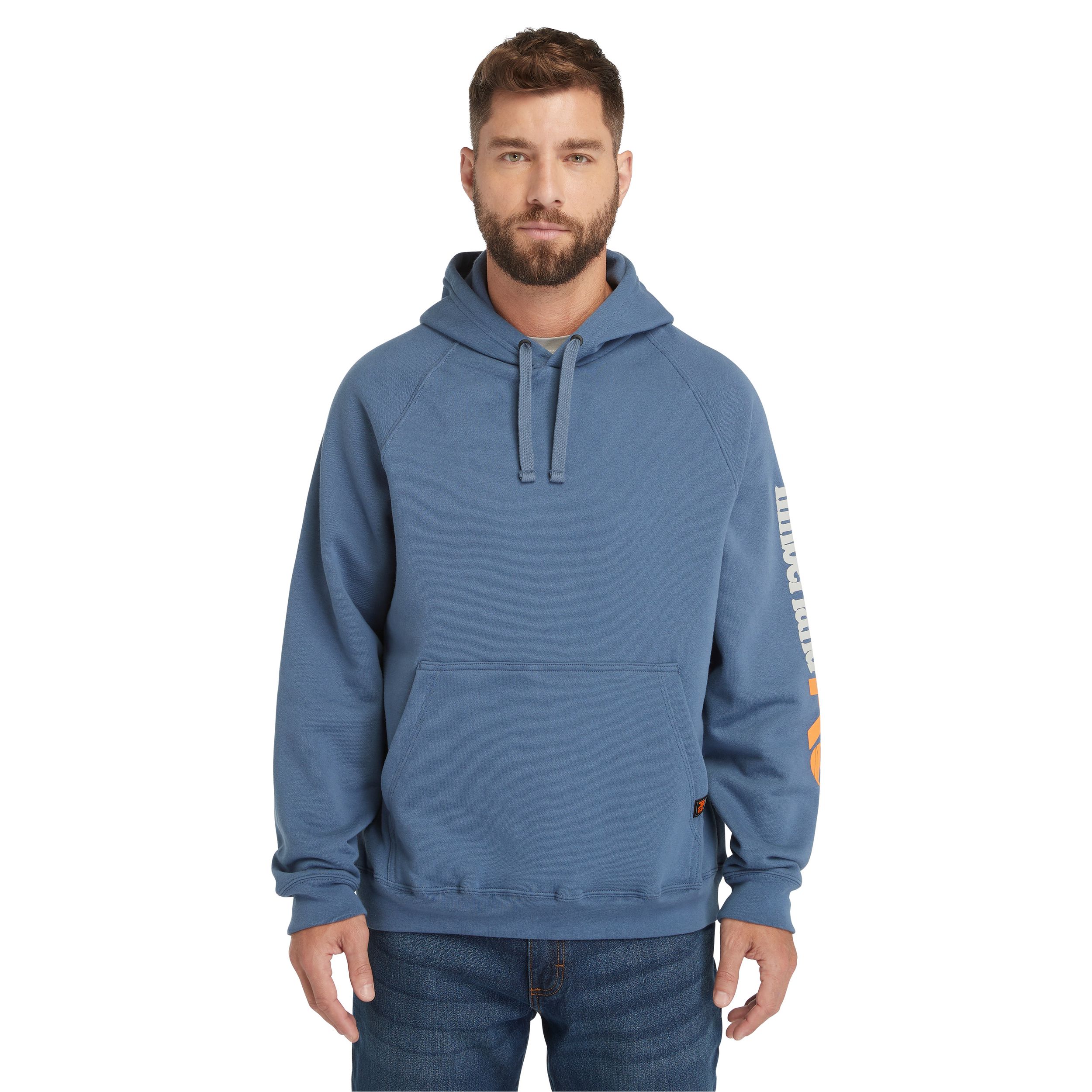 Chandail à capuche Timberland PRO RainRepel pour le travail avec logo sur la manche pour hommes, Hooded Honcho