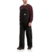 Carhartt Men's Loose Fit Firm Duck Insulated Bib Overalls Front_Angled_Left