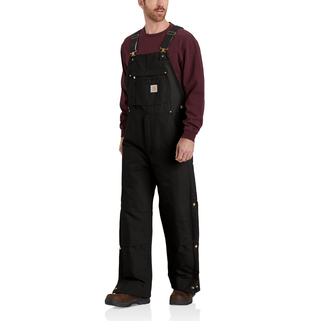 Carhartt Men's Loose Fit Firm Duck Insulated Bib Overalls