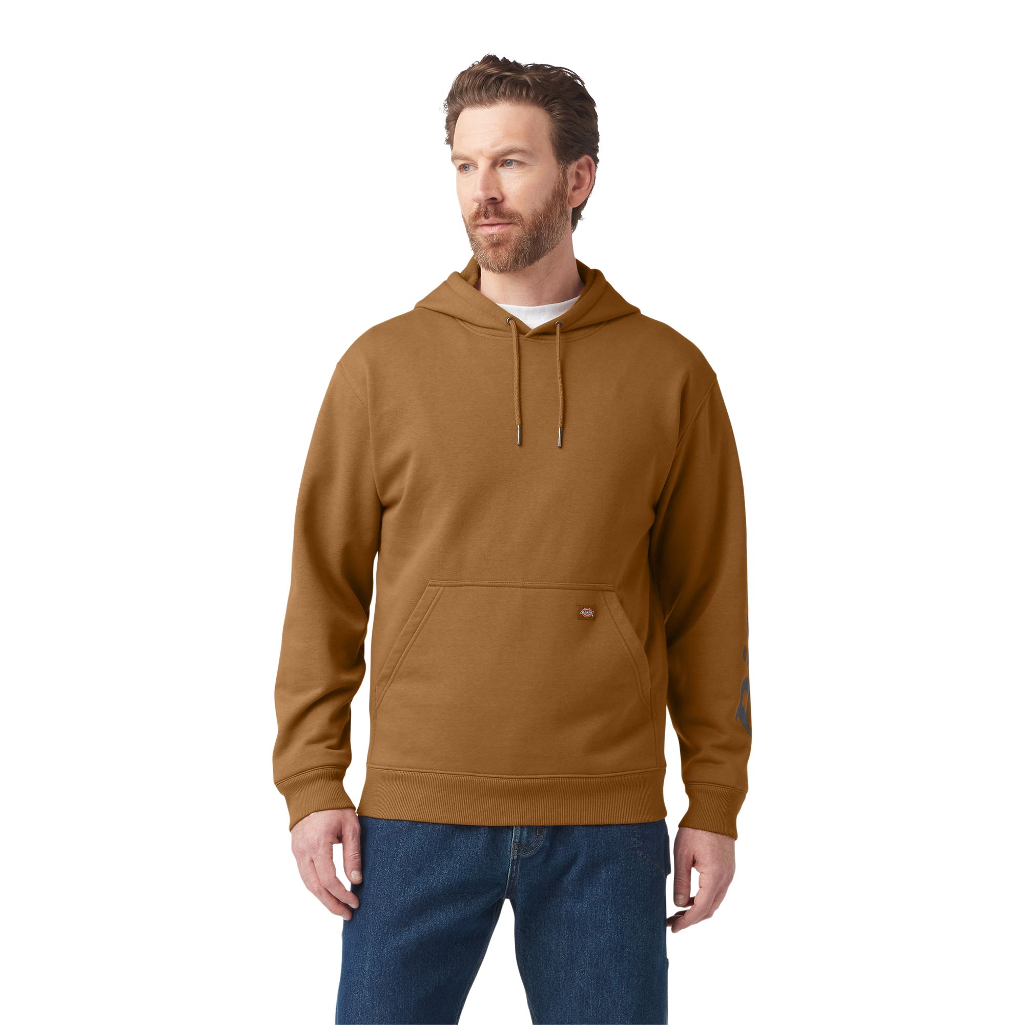 Dickies Men's Wordmark Durable Water Repellent Sleeve Logo Hoodie