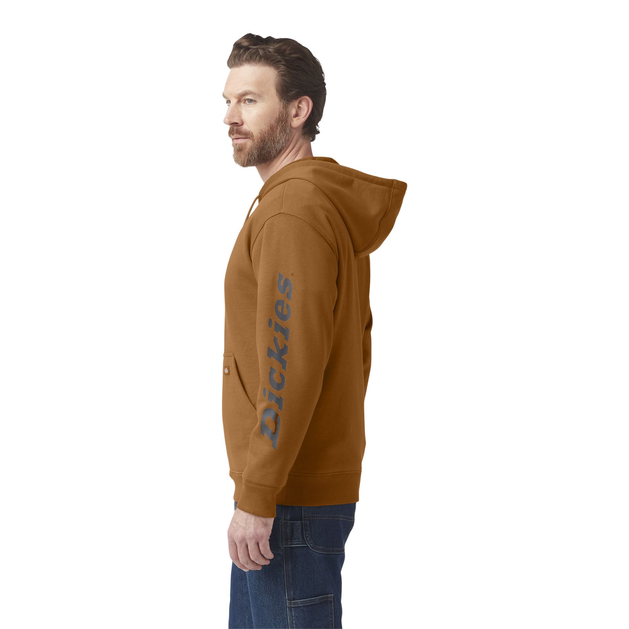 Dickies Men's Wordmark Durable Water Repellent Sleeve Logo Hoodie