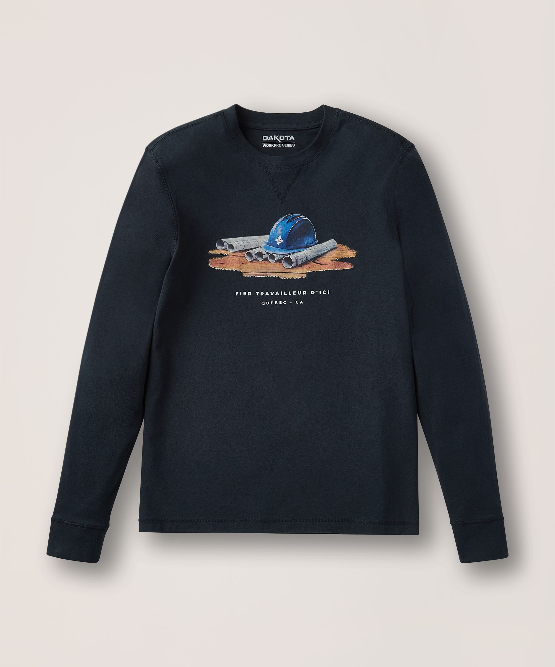 T-shirt pour hommes, Fier Travailleur D'ici, série WorkPro, Dakota