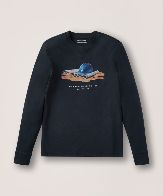 T-shirt pour hommes, Fier Travailleur D'ici, série WorkPro, Dakota