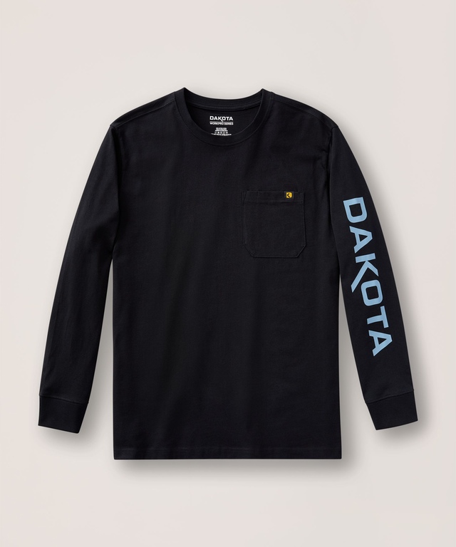 T-shirt à manches longues avec poche au corps pour hommes, série Workpro, Dakota