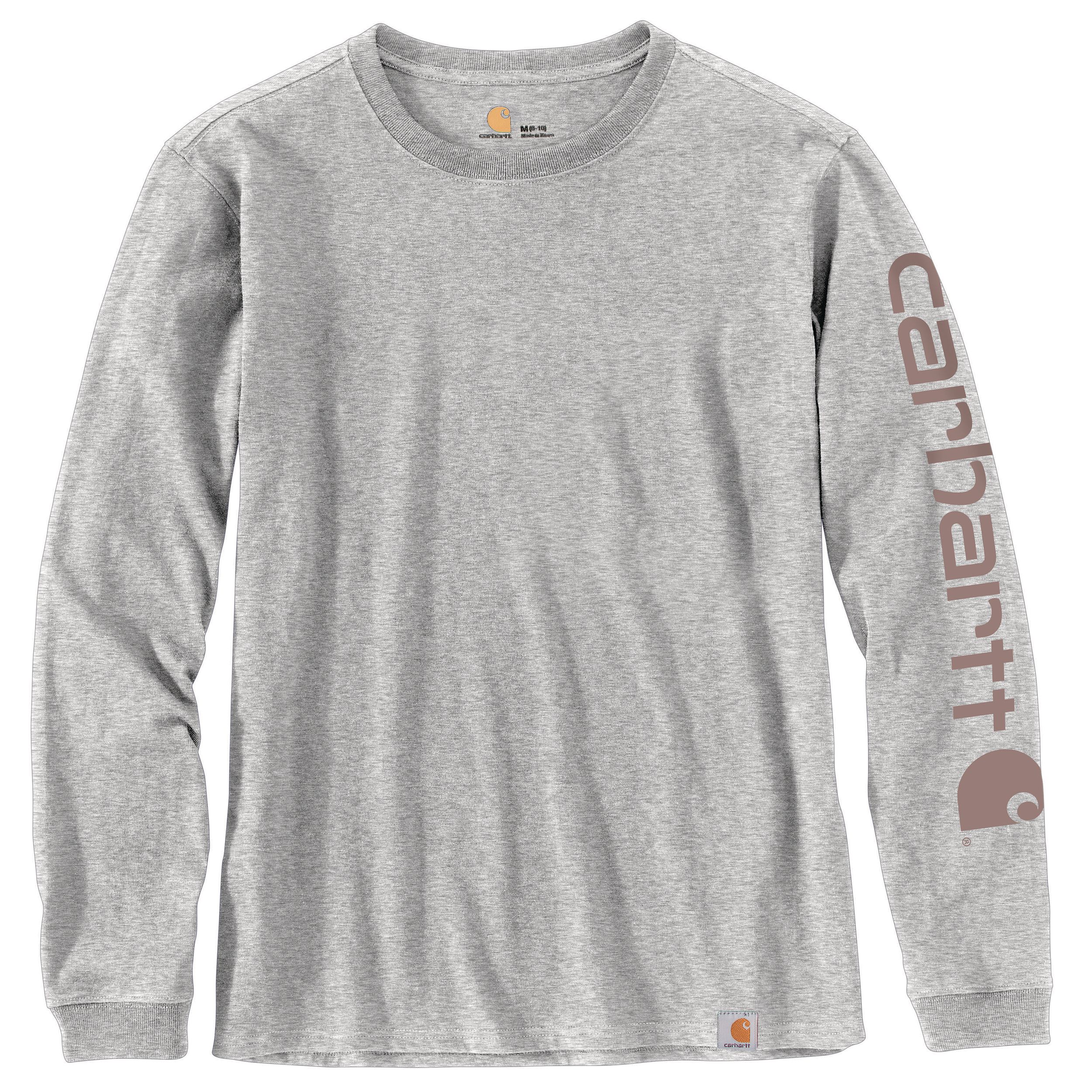 Chandail graphique avec logo sur la manche pour femmes, Carhartt