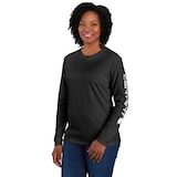 Chandail graphique avec logo sur la manche pour femmes, Carhartt Front_Angled_Left