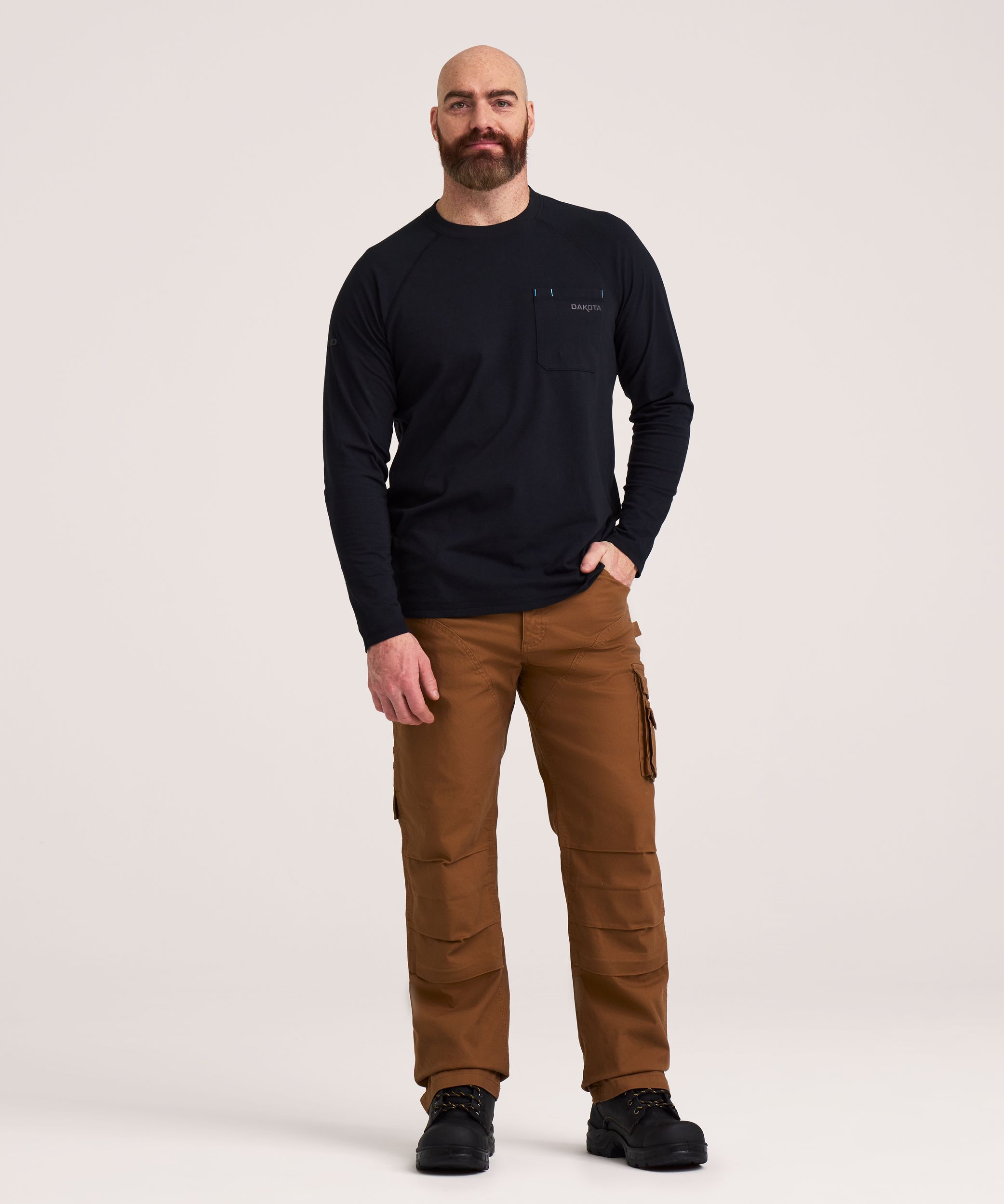 T-shirt à manches longues pour hommes, Rebound, série WorkPro, Dakota