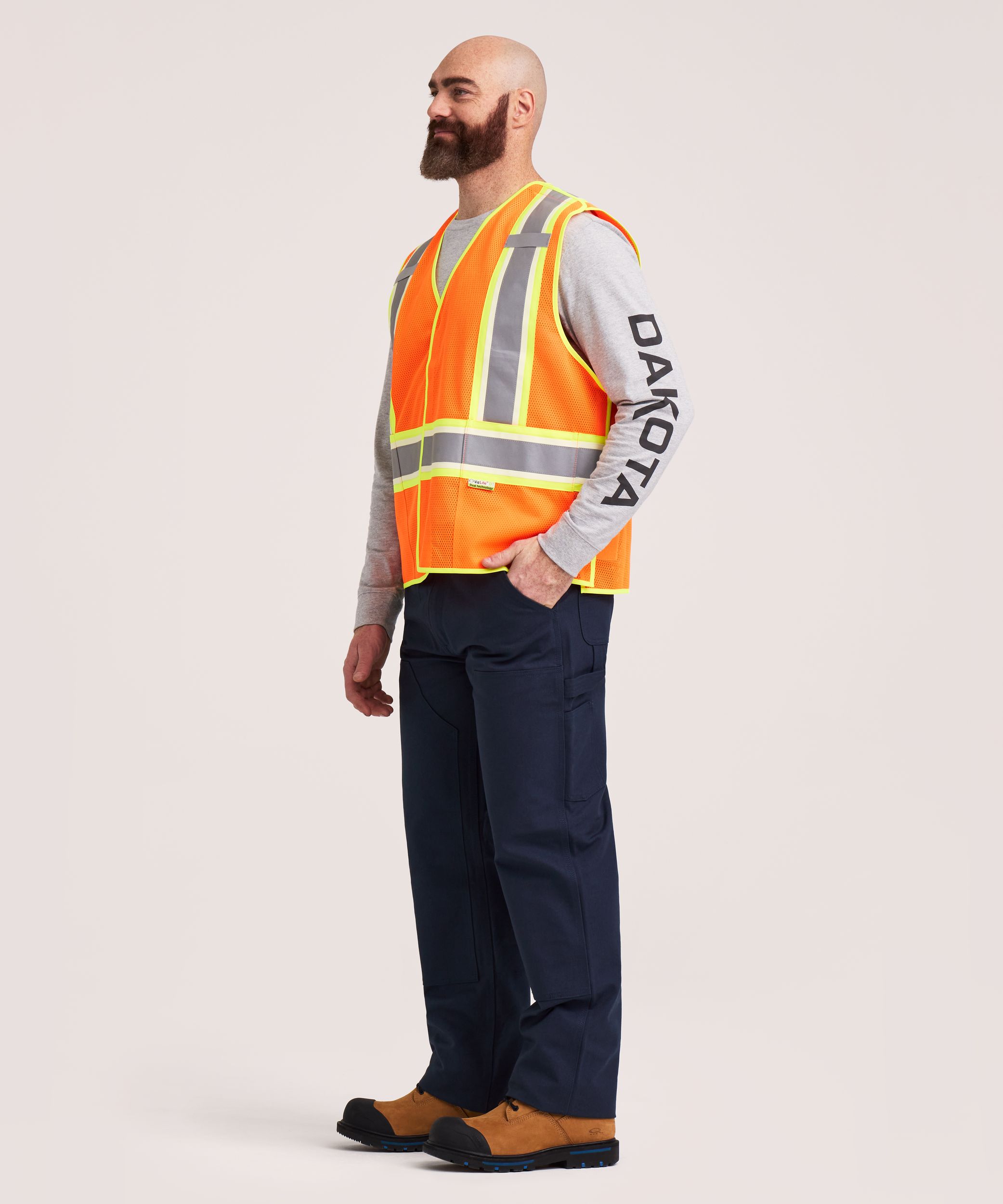 Gilet haute visibilité détachable Vizlite pour hommes, série WorkPro, Dakota