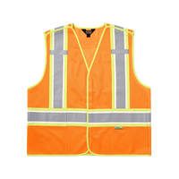 Dakota WorkPro Series Men's Vizlite Tear-Away Hi-Vis Vest Front_Flat