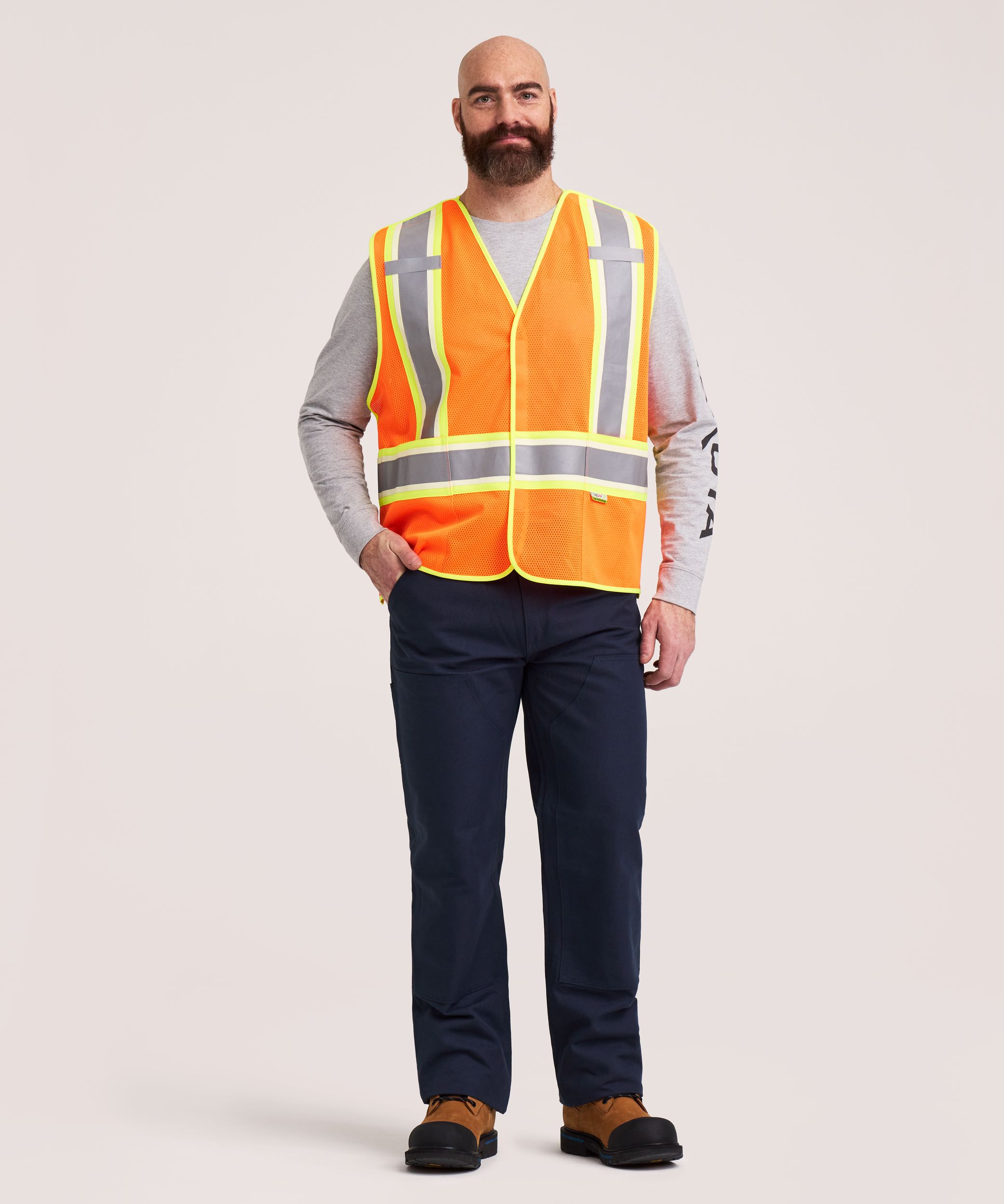 Gilet haute visibilité détachable Vizlite pour hommes, série WorkPro, Dakota