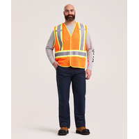 Gilet haute visibilité détachable Vizlite pour hommes, série WorkPro, Dakota Front_Flat